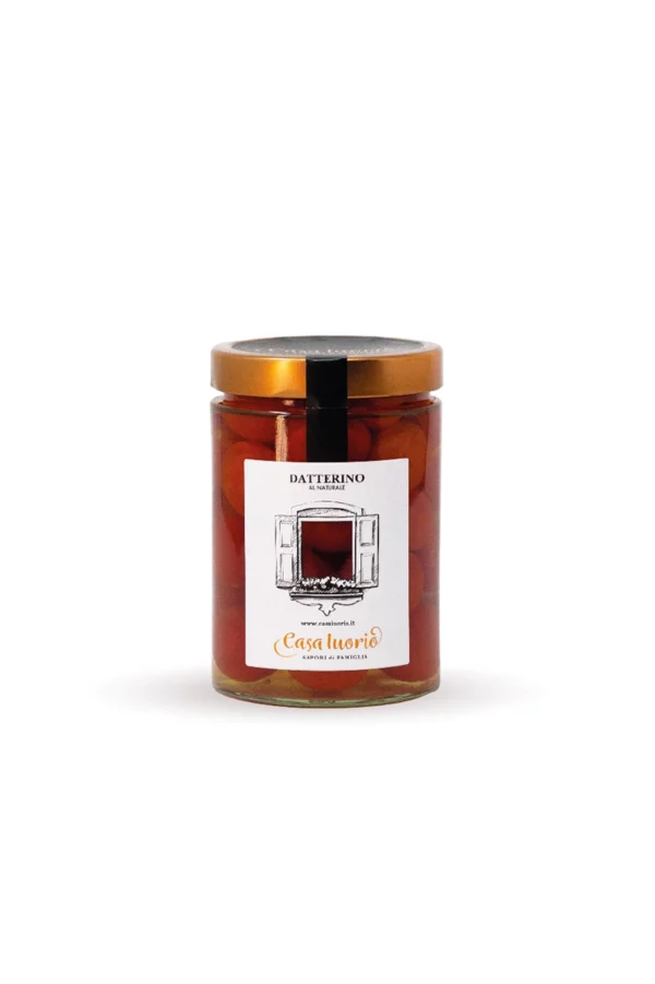 Datterino rosso intero al naturale 580 ml. di Casa Iuorio