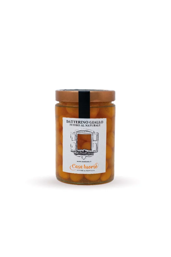 Datterino giallo intero al naturale 580 ml. Casa Iuorio